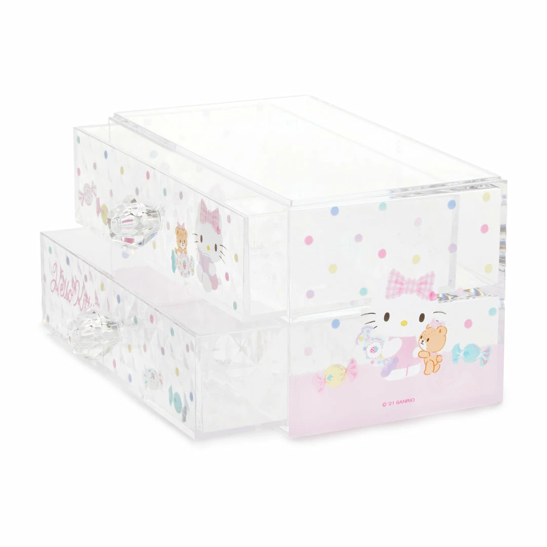 Hot Sale ✔️ Japan Original Hello Kitty 2-Drawer Desk Organizer ❤️ 4 Japan Original Hello Kitty 2-Drawer Desk Organizer