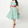 Hello Kitty X Unique Vintage Swing Dress (Mint)
