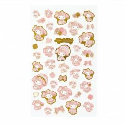 Sanrio Original My Melody Gold Accent Sticker Sheet New