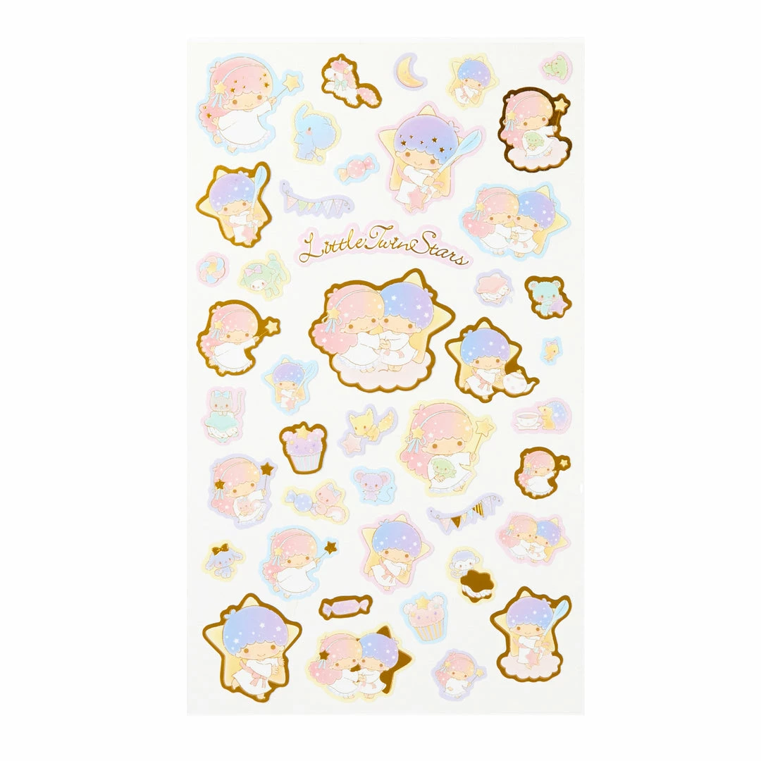 Budget π Sanrio Original LittleTwinStars Gold Accent Sticker Sheet π₯° 4 Sanrio Original LittleTwinStars Gold Accent Sticker Sheet