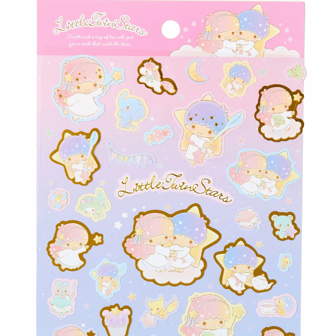 Budget π Sanrio Original LittleTwinStars Gold Accent Sticker Sheet π₯° 5 Sanrio Original LittleTwinStars Gold Accent Sticker Sheet