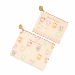 Japan Original Sanrio Characters Flat Zipper Pouch Set (Bear Series) New