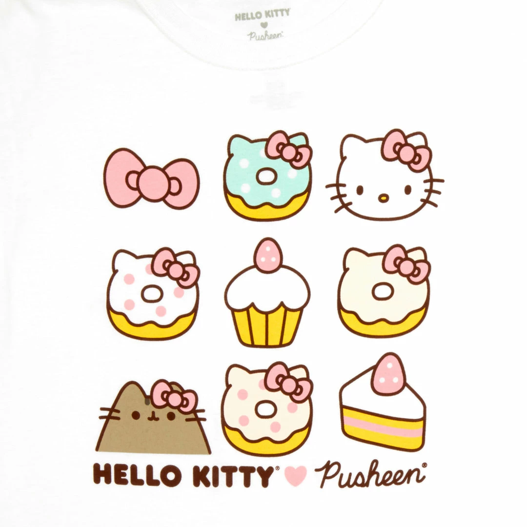 Best deal π€© Hybrid Apparel Characters Hello Kitty X Pusheen Sweet Snacks Tee 𧨠4 Hybrid Apparel Characters Hello Kitty X Pusheen Sweet Snacks Tee