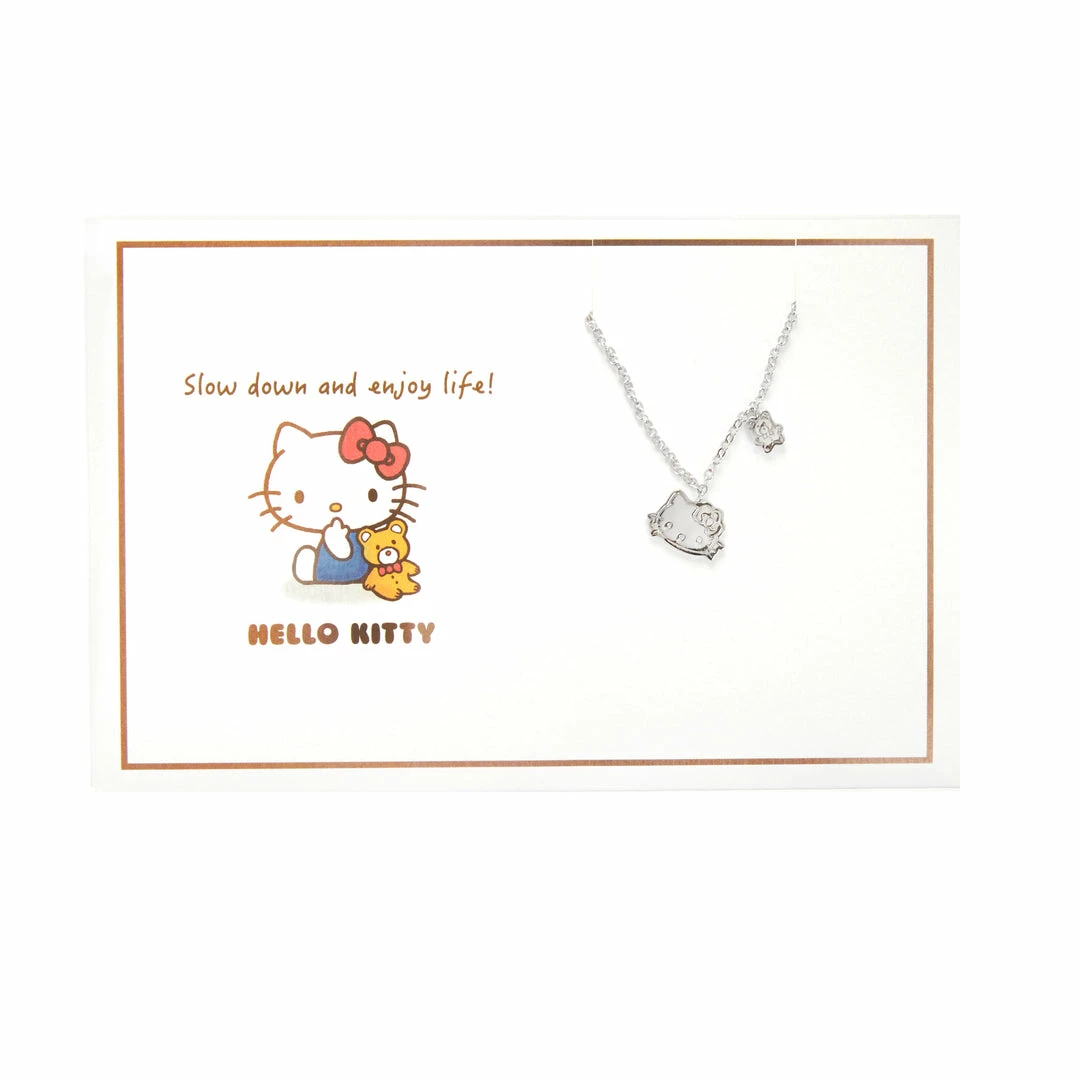Deals π₯ Global License Hello Kitty Silver Embossed Charm Necklace β¨ 4 Global License Hello Kitty Silver Embossed Charm Necklace