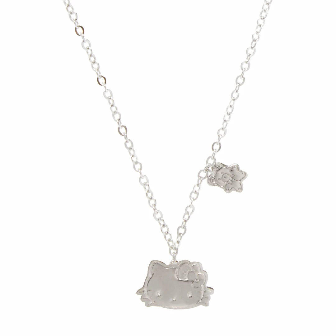 Deals π₯ Global License Hello Kitty Silver Embossed Charm Necklace β¨ 3 Global License Hello Kitty Silver Embossed Charm Necklace