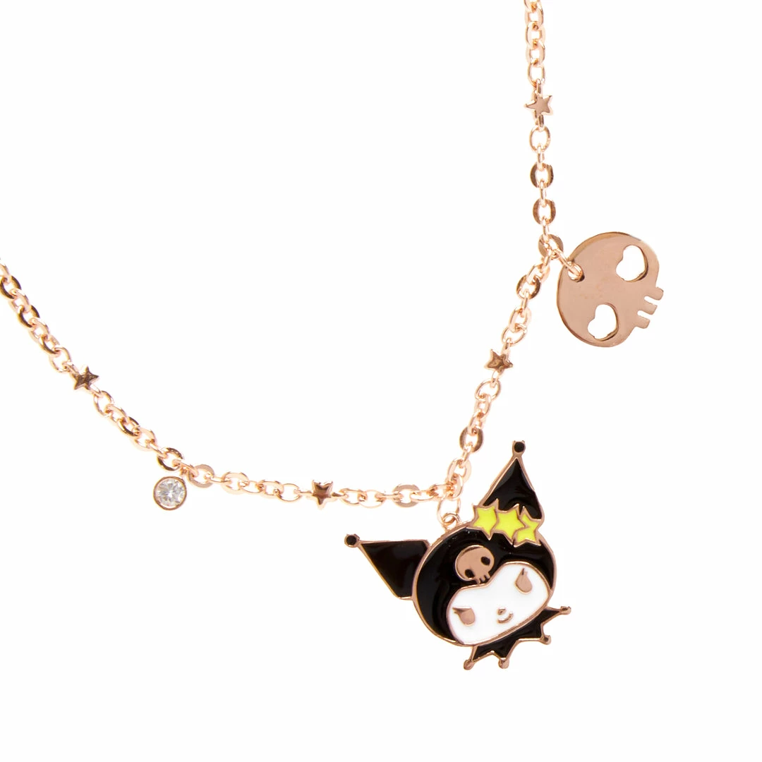 Best Sale ✔️ Global License Kuromi Gold Enamel Charm Bracelet ⌛ 5 Global License Kuromi Gold Enamel Charm Bracelet
