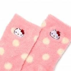 NAKAJIMA CORPORATION Hello Kitty Fuzzy Polka-dot Socks