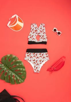 Lolli Swim X Hello Kitty Kitty Cross Top: Black