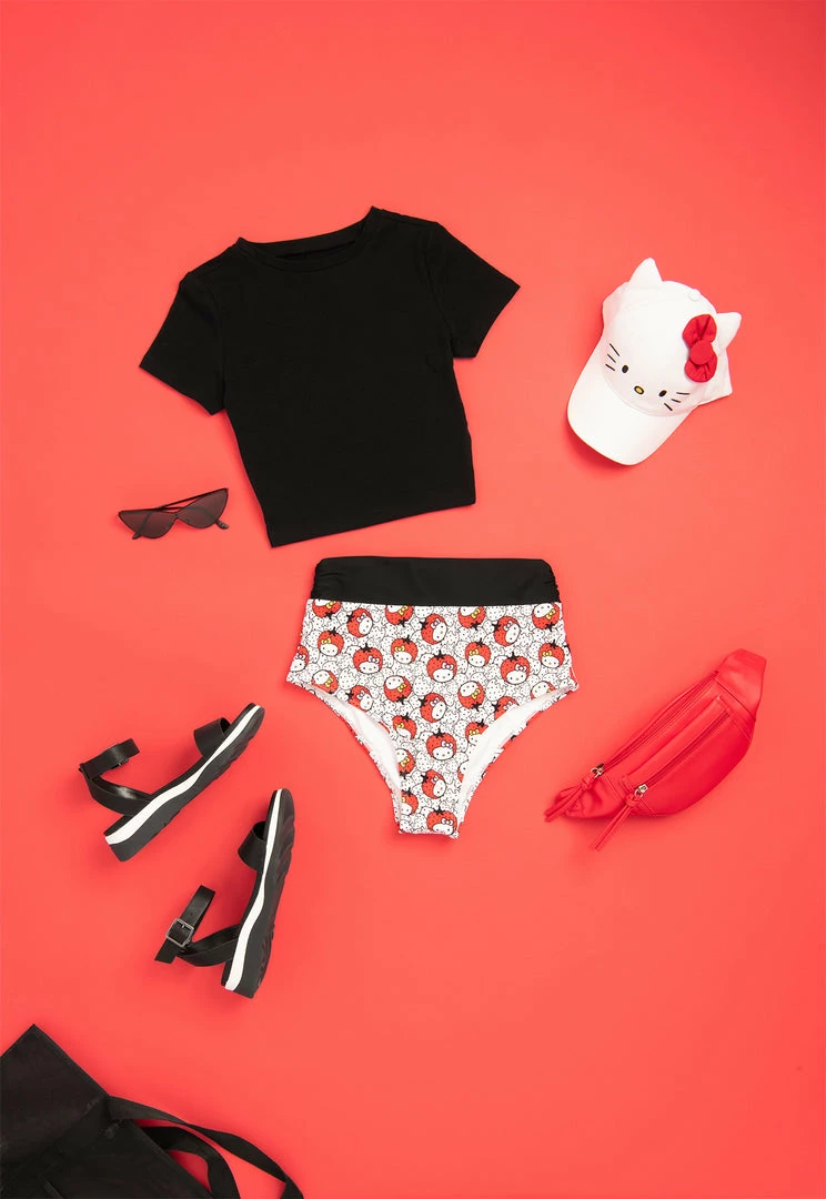 Brand new βοΈ Lolli Swim X Hello Kitty Kitty Cake Bottom: Black Characters 𧨠3 Lolli Swim X Hello Kitty Kitty Cake Bottom: Black Characters