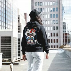 BIOWORLD Hello Kitty X Gundam E.F.S.F. Hoodie