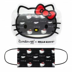 Characters Hello Kitty X The Crème Shop 3-Ply Disposable Face Mask (Classic Black, Pack Of 14)