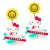 New 🔥 Hello Kitty Irregular Choice Airplane Earrings Characters ⭐ 1 Hello Kitty Irregular Choice Airplane Earrings Characters