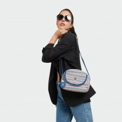Kipling Retail, LLC Characters Hello Kitty X Kipling Classic Stripes Stelma Crossbody Bag