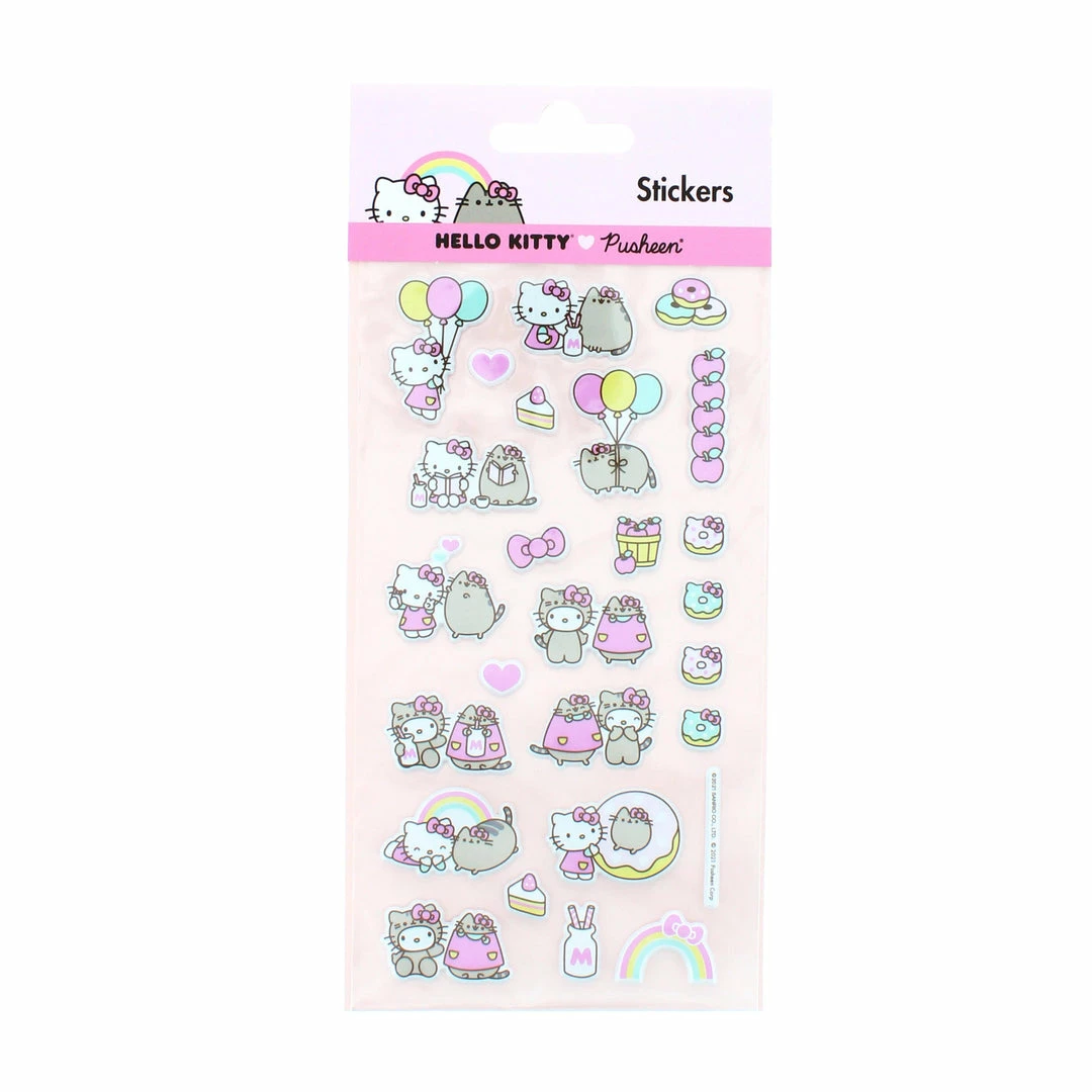 Promo 🔔 Blueprint Collections Hello Kitty X Pusheen Puffy Sticker Sheet 👏 3 Blueprint Collections Hello Kitty X Pusheen Puffy Sticker Sheet