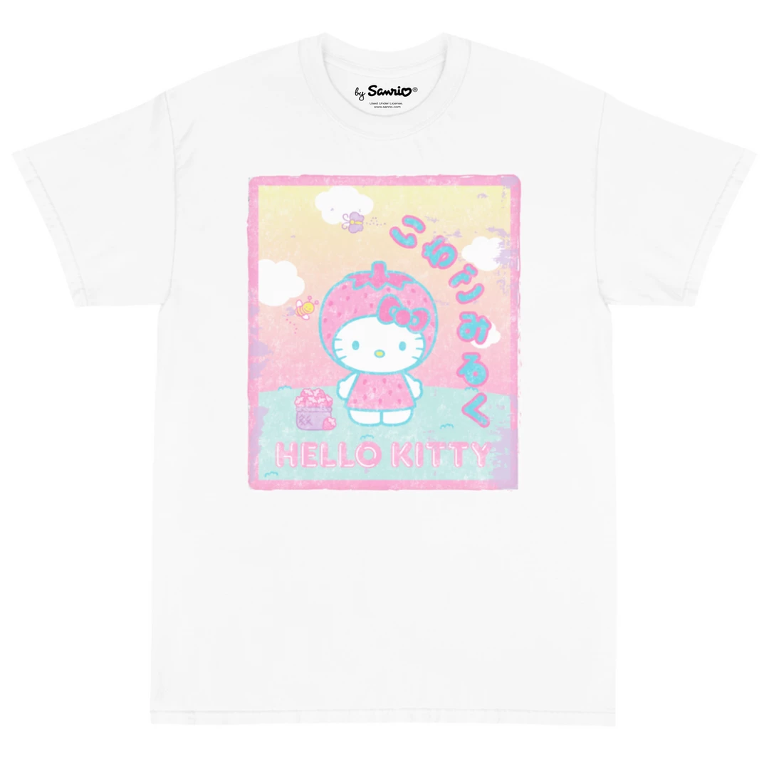 Outlet π Printful Hello Kitty Strawberry Milk Tee Characters π 3 Printful Hello Kitty Strawberry Milk Tee Characters
