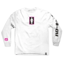 Girl Skateboards Hello Kitty X GIRL Tokyo Speed Long Sleeve (White)