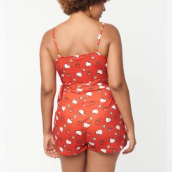 Hello Kitty X Unique Vintage Apple Wrap-Front Romper