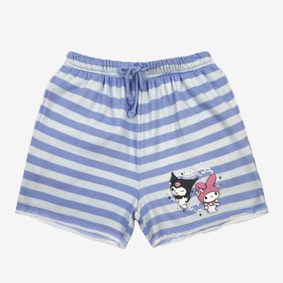 Best Sale π BIOWORLD Characters Kuromi & My Melody X Dumbgood Striped Shorts π 3 BIOWORLD Characters Kuromi & My Melody X Dumbgood Striped Shorts