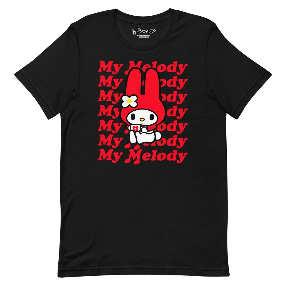 New π Printful My Melody Red Logo T-Shirt Black π― 3 Printful My Melody Red Logo T-Shirt Black