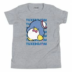 Printful Youth Tuxedosam Watashi Wa T-Shirt Heather Gray