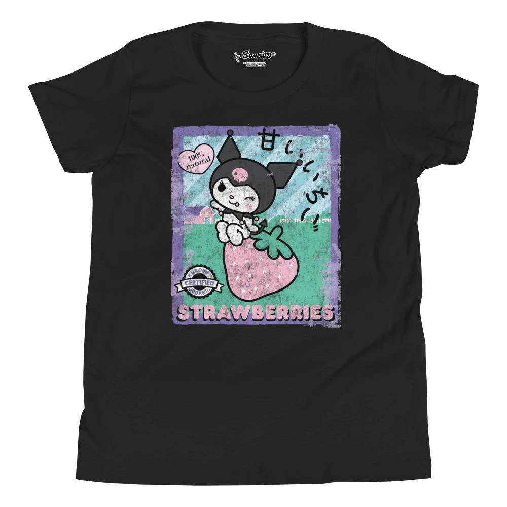 Wholesale π Printful Youth Kuromi Strawberry Picking Strawberries Farm T-Shirt π 3 Printful Youth Kuromi Strawberry Picking Strawberries Farm T-Shirt